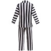 Kids Beetle Juice Striped Costume Halloween Dress Up Party 3