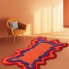 70s retro psychedelic groovy tufted rug 70s Retro Psychedelic Groovy Tufted Rug 1