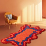 70s retro psychedelic groovy tufted rug 70s Retro Psychedelic Groovy Tufted Rug 1