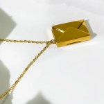 Peri's Love You Card Opening Envelope Pendant Women's Necklace Gold 3