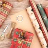 10Pcs Christmas Kraft Wrapping Paper 4