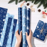 12pcs Snowflake Christmas Tree Christmas Wrapping Paper 2