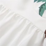 Women's Summer Palm White backless camisole dress 4