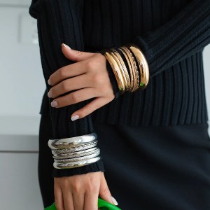 DIAZI Multilayer Vintage Wide Bangles