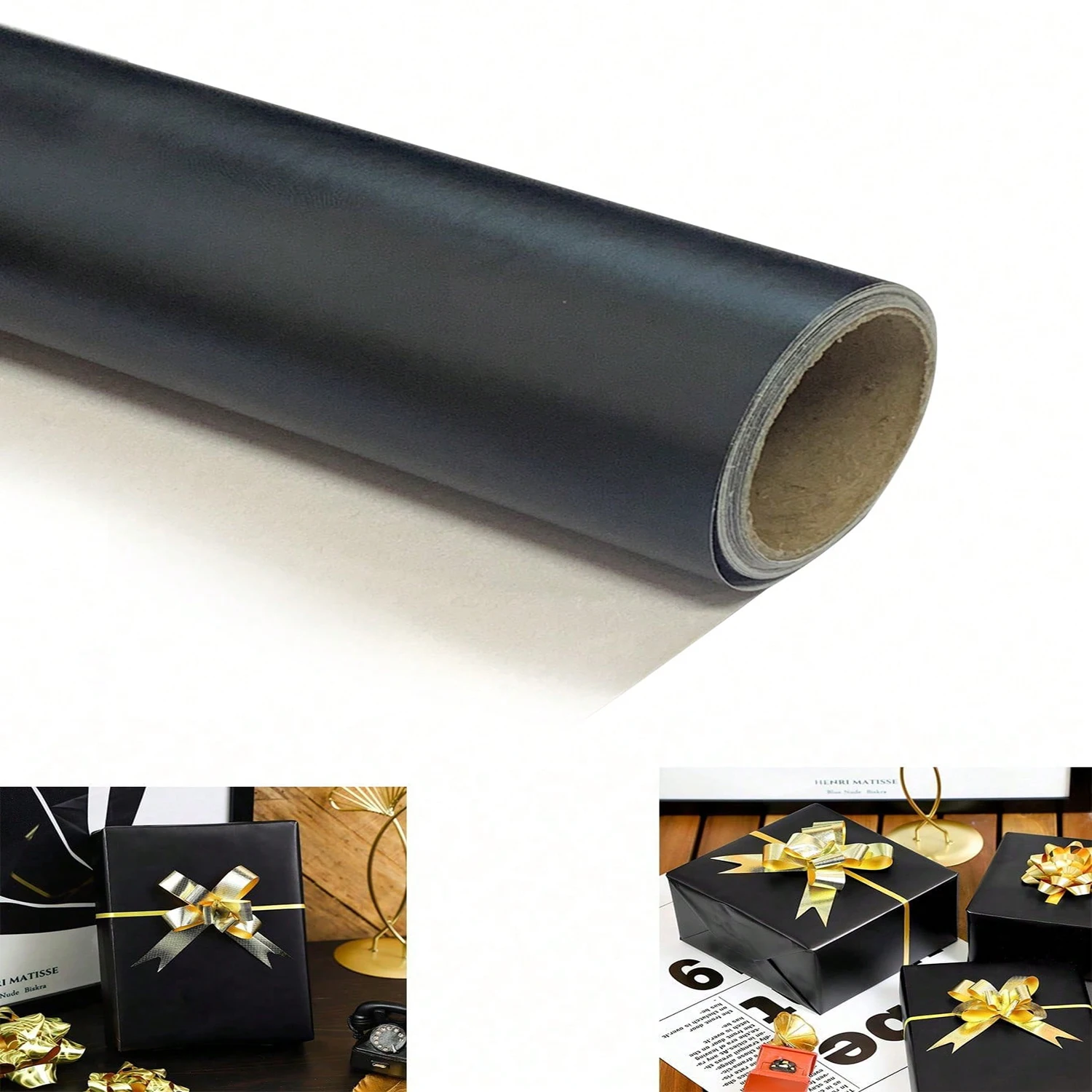 matte metal black wrapping paper Matte Metal Black Wrapping Paper 1