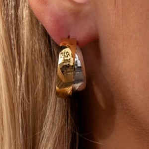 peri's minimalist double colour layered hoop earrings Peri's Minimalist Double Colour Layered Hoop Earrings 1