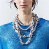 2pcs/set vintage silver acrylic chains choker necklaces perfect gift! 2pcs/set Vintage Silver Acrylic Chains Choker Necklaces Perfect Gift! 1