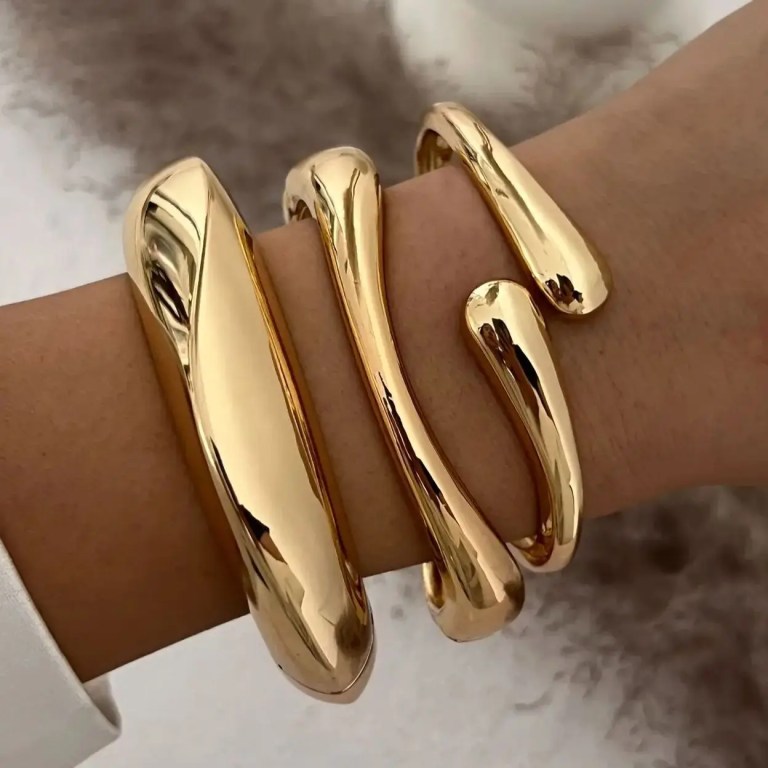 DIAZI 3 Style Vintage Geometric Spring Bangles 2