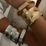 DIAZI LUXETIC Irregular Geometric Metal Cuff Bangles 1