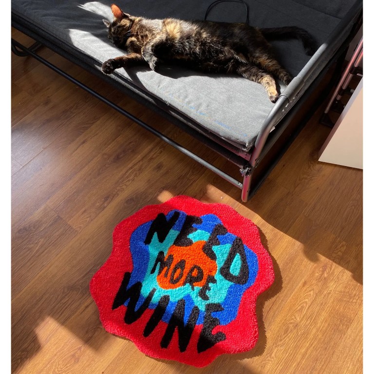 need more wine tufted rug 100% handmade mat Need More Wine Tufted Rug 100% Handmade Mat 5
