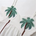 Women's Summer Palm White backless camisole dress 3