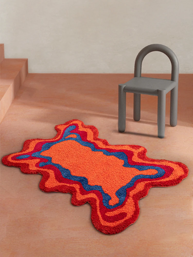 70s Retro Psychedelic Groovy Tufted Rug 70s Retro Psychedelic Groovy Tufted Rug