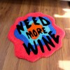 Need More Wine Tufted Rug 100% Handmade Mat