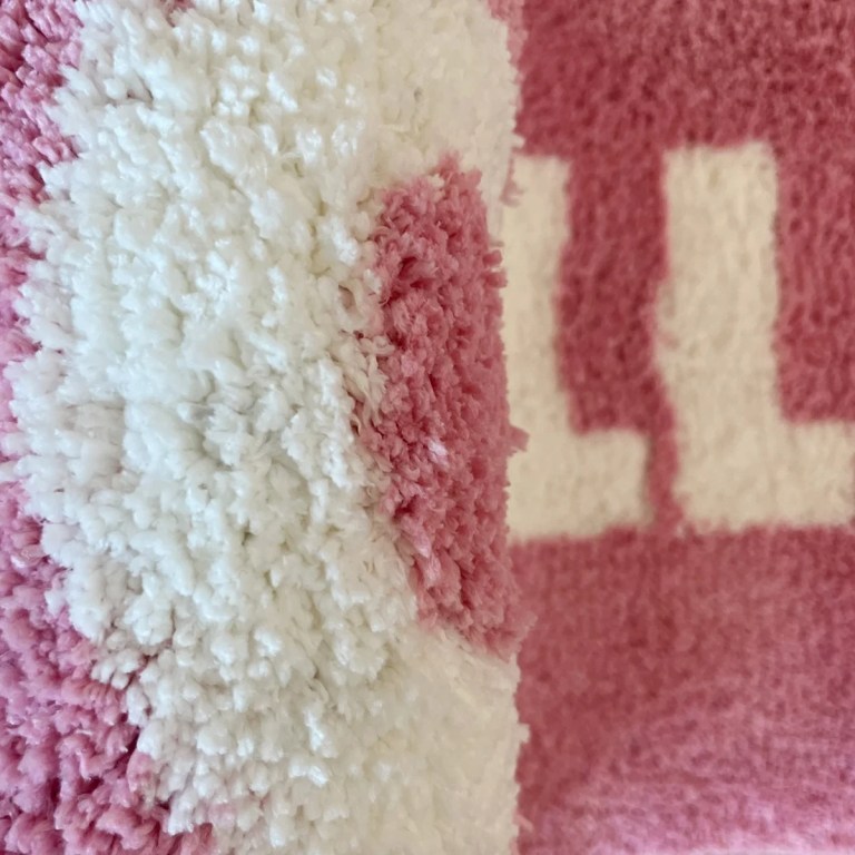 pink and blue chill pill oval tufted mat Pink and Blue Chill Pill Oval Tufted Mat 2