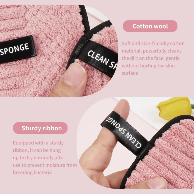 10pcs Makeup Remover Reusable Microfiber Cotton Pads 5