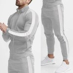 2024 cross-border Europe, America, autumn and winter new casual men’s sports suit color matching men’s clothing 2024 cross-border Europe, America, autumn and winter new casual men’s sports suit color matching men’s clothing