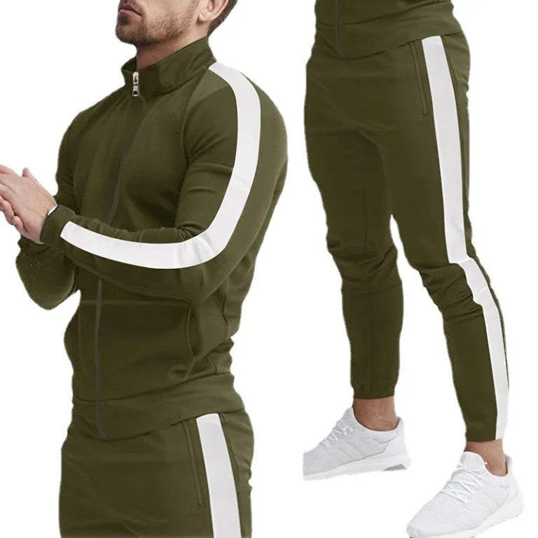 2024 cross-border Europe, America, autumn and winter new casual men’s sports suit color matching men’s clothing 2024 cross-border Europe, America, autumn and winter new casual men’s sports suit color matching men’s clothing