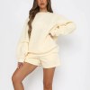 Women's Two-Piece Jogger Shorts and Sweater Set 2