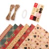 10Pcs Christmas Kraft Wrapping Paper