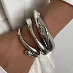 DIAZI 3 Style Vintage Geometric Spring Bangles 5