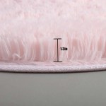 Super Soft Plush Round Fluffy White Rug 2