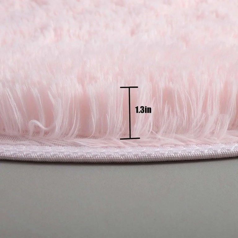 Super Soft Plush Round Fluffy White Rug 2