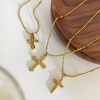 peri's 3 design gold plated cross pendant necklace Peri's 3 Design Gold Plated Cross Pendant Necklace 4