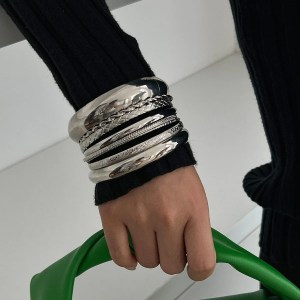 DIAZI Multilayer Vintage Wide Bangles 4
