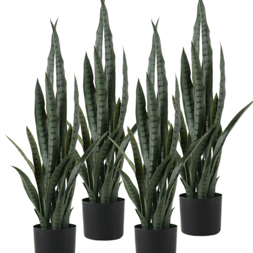 soga 4x 95cm sansevieria snake artificial plants with black plastic planter greenery, home office decor soga 4x 95cm sansevieria snake artificial plants with black plastic planter greenery, home office decor