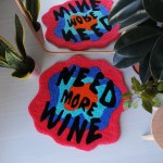 need more wine tufted rug 100% handmade mat Need More Wine Tufted Rug 100% Handmade Mat 3