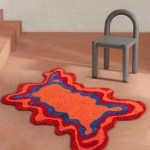 70s retro psychedelic groovy tufted rug 70s Retro Psychedelic Groovy Tufted Rug 2