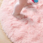 Super Soft Plush Round Fluffy White Rug 1