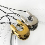 Peri's box Extra Large High Polish U-shape Horseshoe Pendant Necklace 6