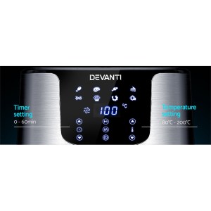 Private: Devanti Air Fryer 7L LCD Fryers Stainless Steel Devanti Air Fryer 7L LCD Fryers Stainless Steel