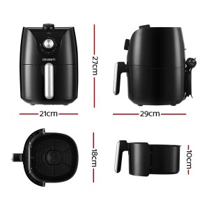 Private: Devanti Air Fryer 2.5L Knob Fryers Devanti Air Fryer 2.5L Knob Fryers