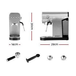 Devanti 20 Bar Coffee Machine Espresso Cafe Maker Devanti 20 Bar Coffee Machine Espresso Cafe Maker