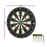 18″ Dartboard Dart Board with Steel Darts Competition Party Game