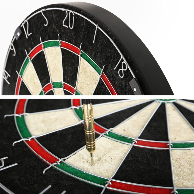 18″ Dartboard Dart Board with Steel Darts Competition Party Game