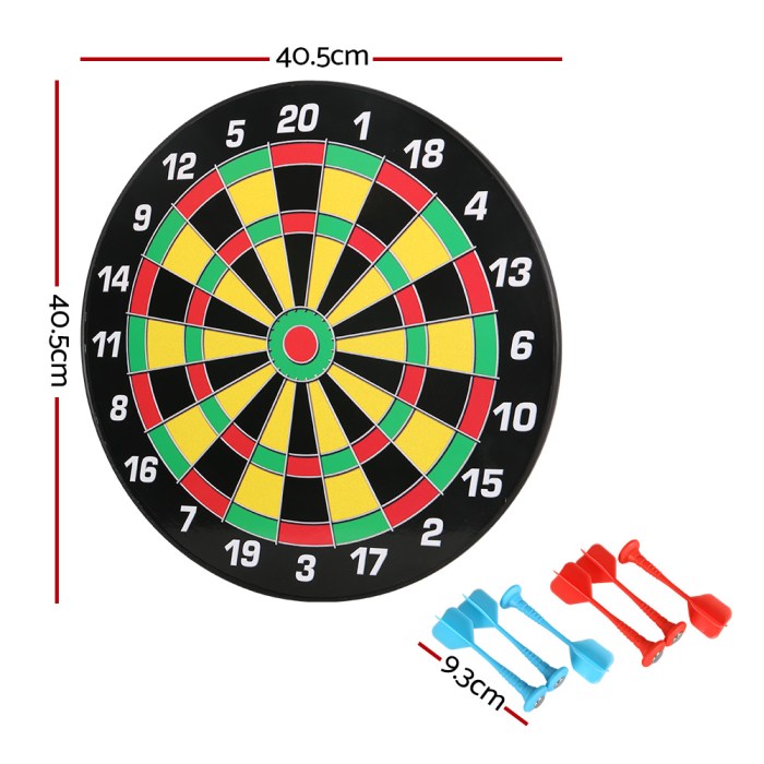 16″ Dartboard Dart Board with Magnetic Darts Kids Toy Gift