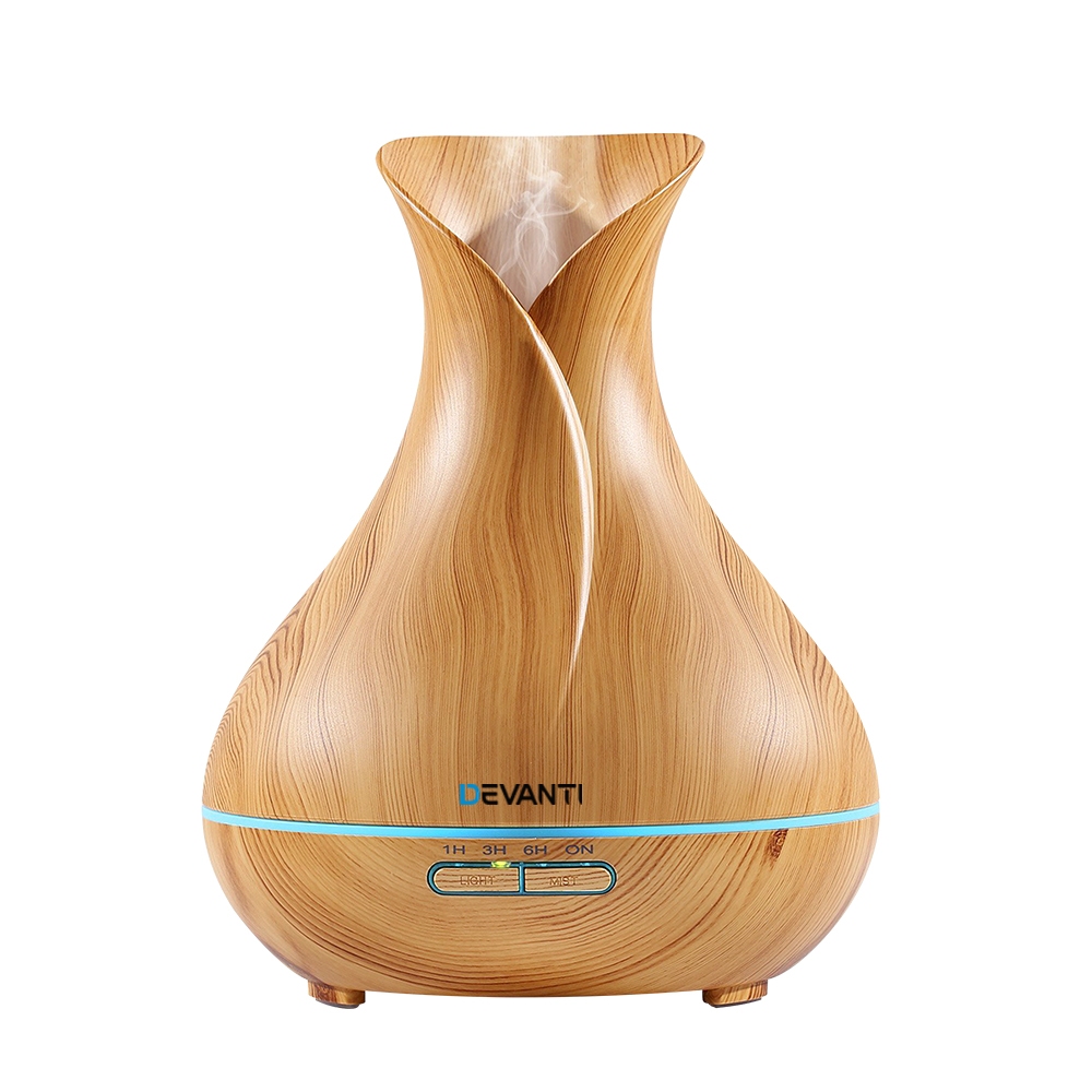 Devanti Aroma Diffuser Aromatherapy Light Wood 400ml Devanti Aroma Diffuser Aromatherapy Light Wood 400ml