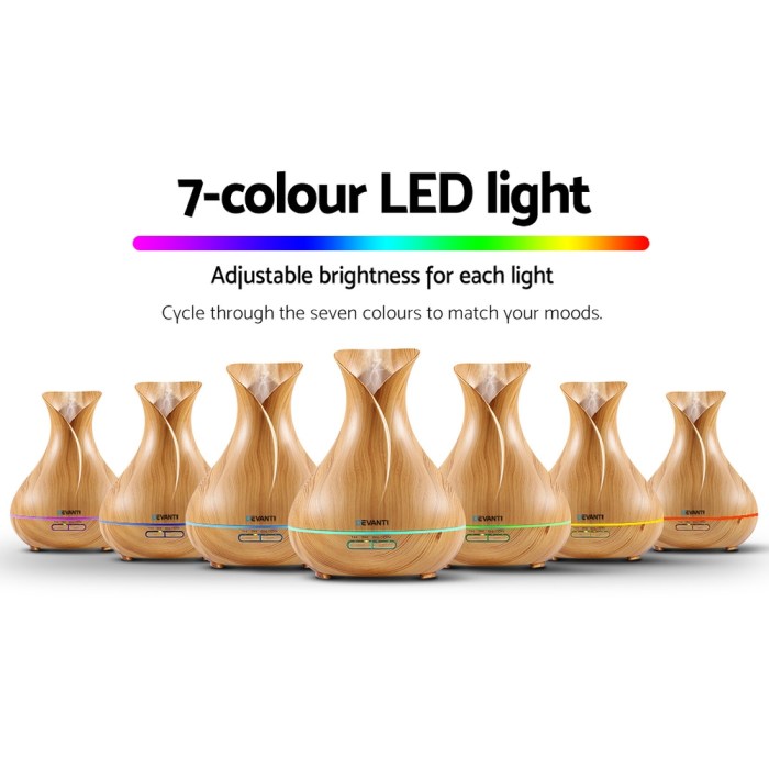 Devanti Aroma Diffuser Aromatherapy Light Wood 400ml Devanti Aroma Diffuser Aromatherapy Light Wood 400ml
