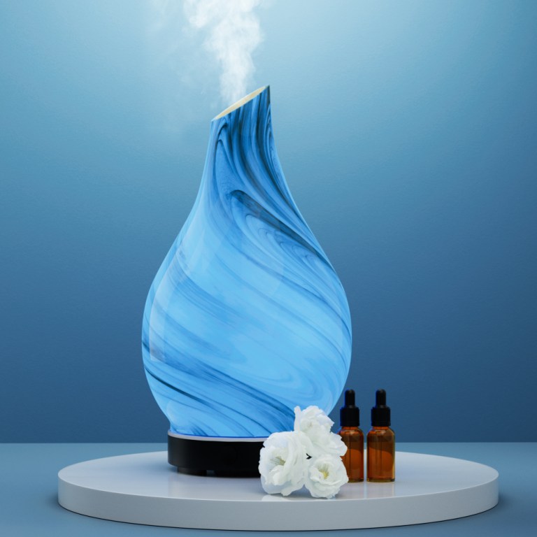 Devanti Aromatherapy Aroma Diffuser Essential Oil Humidifier LED Glass Marble Devanti Aromatherapy Aroma Diffuser Essential Oil Humidifier LED Glass Marble