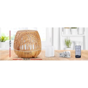 Devanti Aroma Diffuser Aromatherapy Wood Grain 400ml Devanti Aroma Diffuser Aromatherapy Wood Grain 400ml