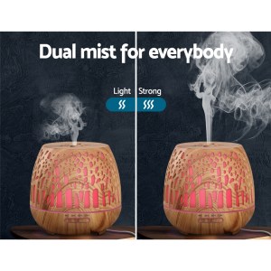Devanti Aroma Diffuser Aromatherapy Wood Grain 400ml Devanti Aroma Diffuser Aromatherapy Wood Grain 400ml