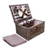 Alfresco 4 Person Picnic Basket Set Insulated Blanket Bag Alfresco 4 Person Picnic Basket Set Insulated Blanket Bag
