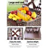 Alfresco 4 Person Picnic Basket Set Insulated Blanket Bag Alfresco 4 Person Picnic Basket Set Insulated Blanket Bag