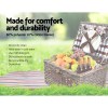 Alfresco 4 Person Picnic Basket Set Insulated Blanket Bag Alfresco 4 Person Picnic Basket Set Insulated Blanket Bag