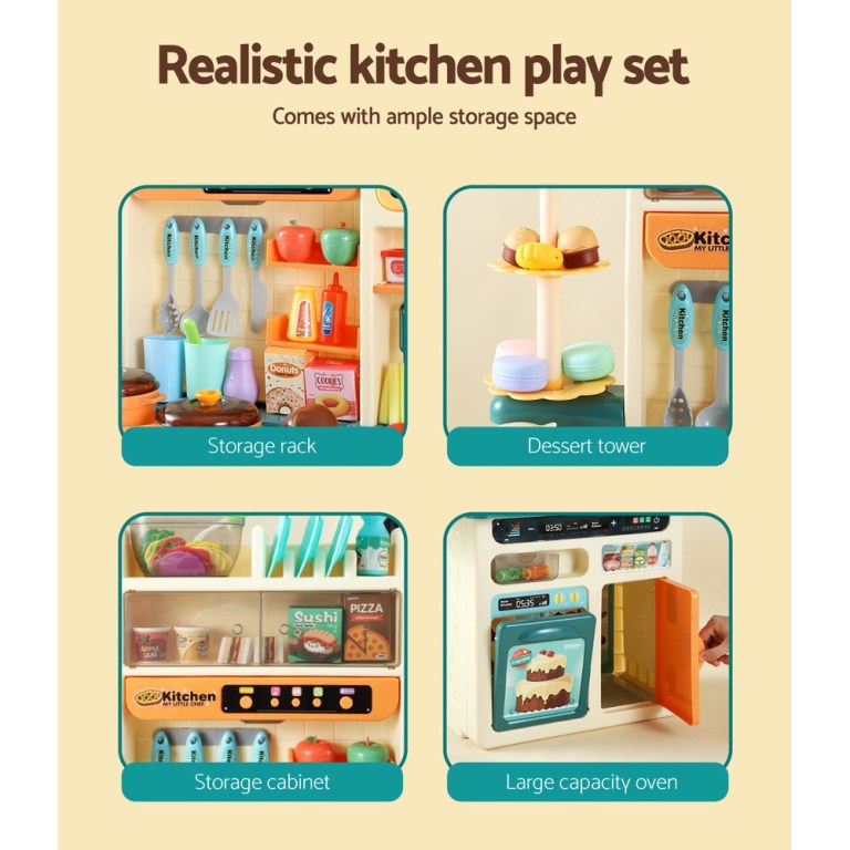 Private: Keezi Kids Kitchen Pretend Play Set Cooking Sound Steam Light Function Private: Keezi Kids Kitchen Pretend Play Set Cooking Sound Steam Light Function