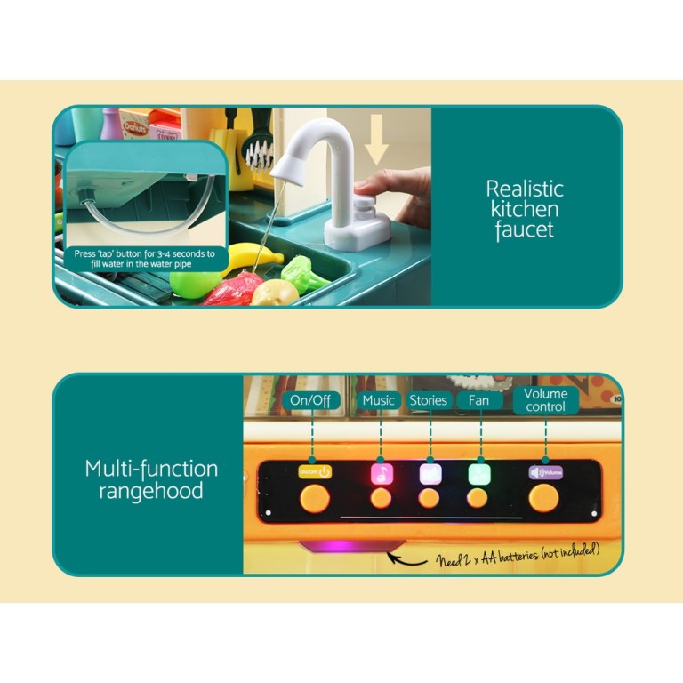 Private: Keezi Kids Kitchen Pretend Play Set Cooking Sound Steam Light Function Private: Keezi Kids Kitchen Pretend Play Set Cooking Sound Steam Light Function
