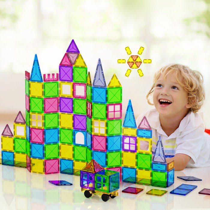 Keezi 60pcs Kids Magnetic Tiles Blocks Building Educational Toys Children Gift Keezi 60pcs Kids Magnetic Tiles Blocks Building Educational Toys Children Gift